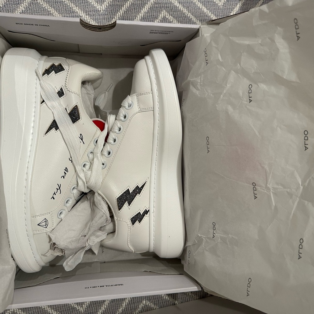 Aldo White and Black Women's Sneakers